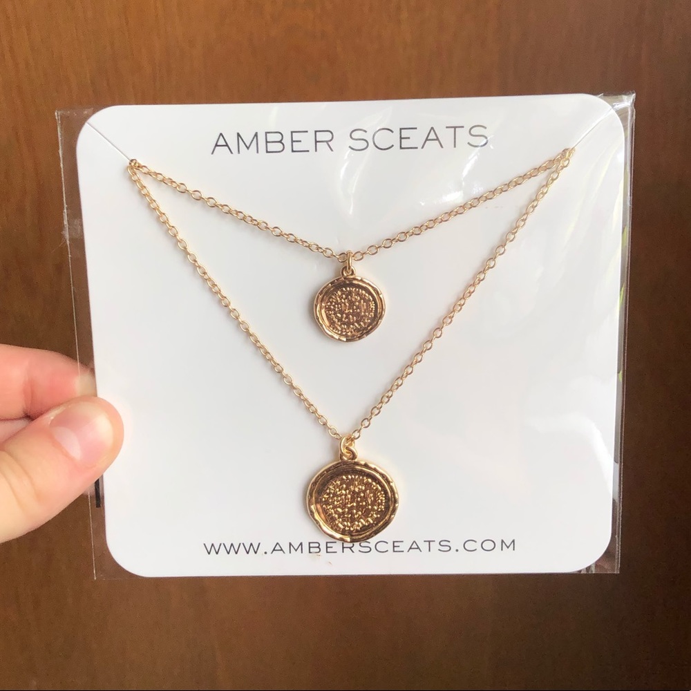 Amber Sceats coin necklace